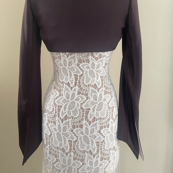 David’s Bridal bolero jacket brown,size 4,used - Picture 6 of 11